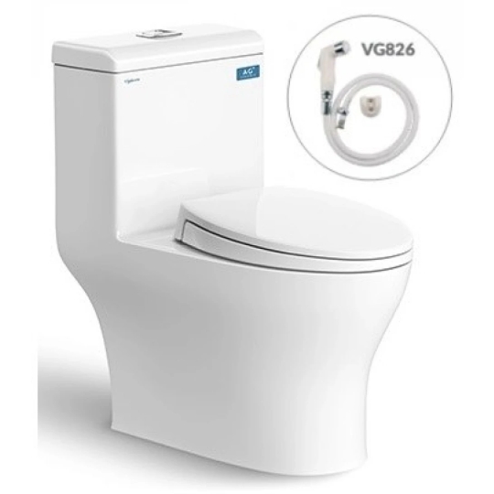 Bồn Cầu Viglacera V45M Xả Xoáy Nắp Êm V68 + Xịt VG826