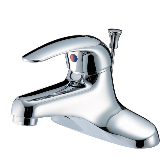 Vòi Nóng Lạnh Lavabo CAESAR B262CU Bộ Xả Nhấn Nhựa