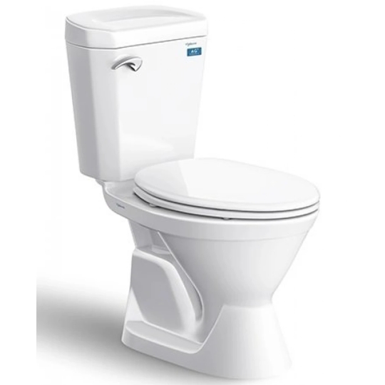 Bồn Cầu Viglacera VI77 2 Khối Nắp Thường Kèm Lavabo VTL2