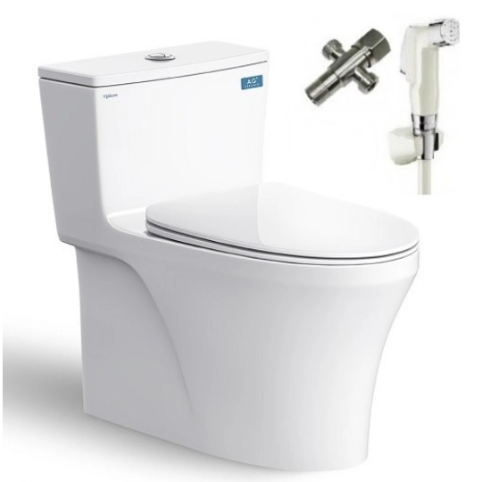Bồn Cầu Viglacera HL2 Nắp V687 1 Khối Nano Titan + VG826 + VG853