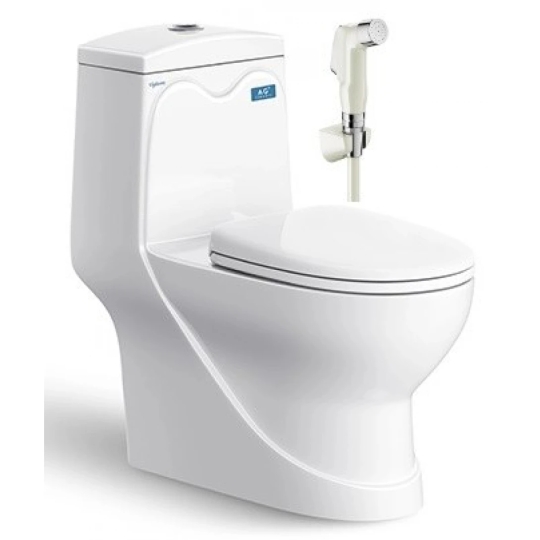 Bồn Cầu Viglacera V38 Nắp V38M + Vòi Xịt VG826 Xả Mưa