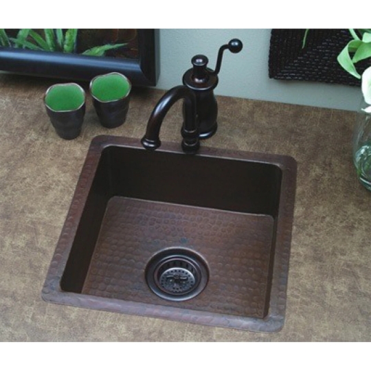 Chậu Lavabo Kanly BCS157 Âm Bàn Dương Vành Đồng Thau Giả Cổ 360x360x185 mm
