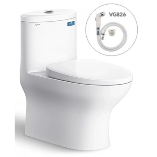 Bồn Cầu Viglacera V37S Xả Xoáy Nắp Êm V37 + Vòi Xịt VG826 TPHCM