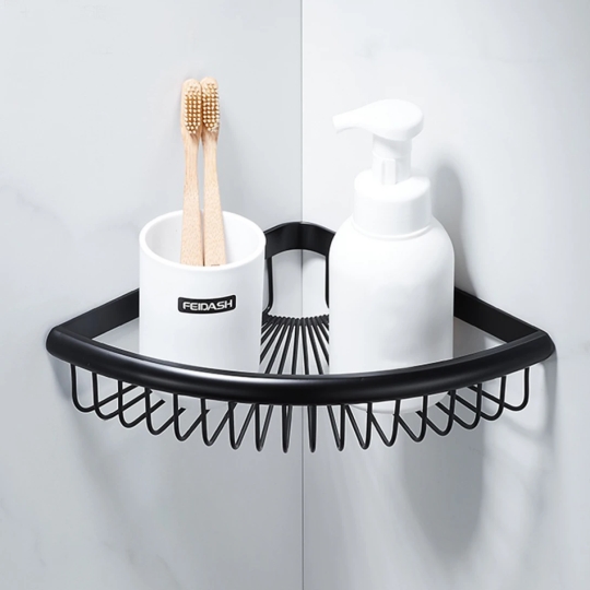Kệ Góc Kanly GCK28B Bằng Đồng Màu Đen