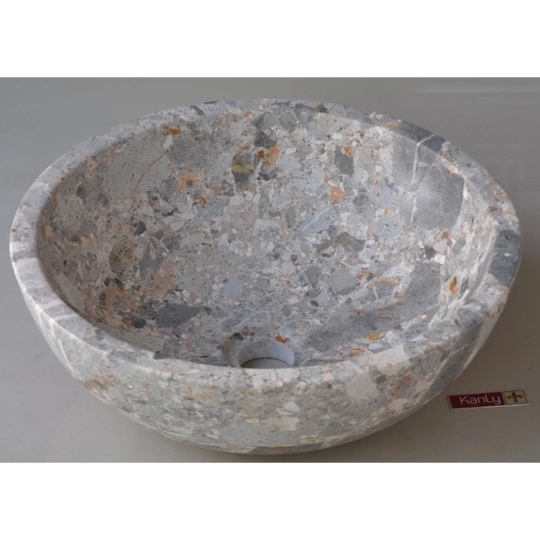 Chậu Rửa Mặt Lavabo Kanly MAR11V Đặt Bàn Đá Tự Nhiên 400x150 mm