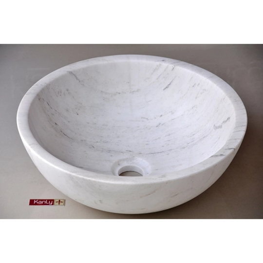 Lavabo Kanly MAR13V Đặt Bàn Đá Trắng Sữa 400x150 mm
