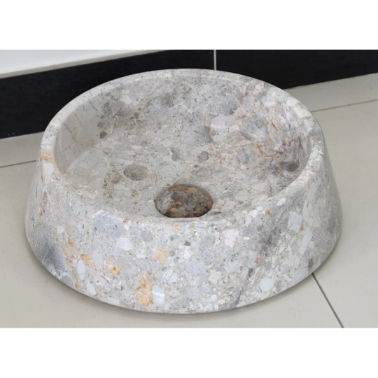 Chậu Rửa Mặt Lavabo Kanly MAR41V Đặt Bàn Đá Tự Nhiên 400x120 mm