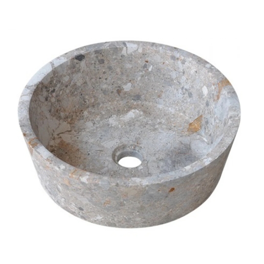 Chậu Rửa Mặt Lavabo Kanly MAR7E1 Đặt Bàn Đá Tự Nhiên 400x150 mm