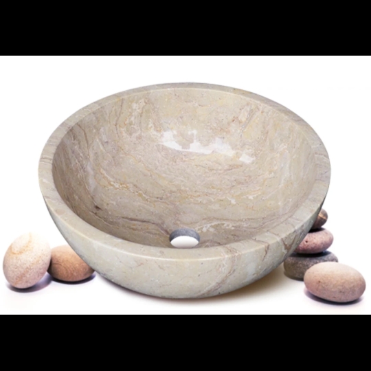 Chậu Rửa Mặt Lavabo Kanly MAR11I Đặt Bàn Đá Marble Tự Nhiên 400x150 mm