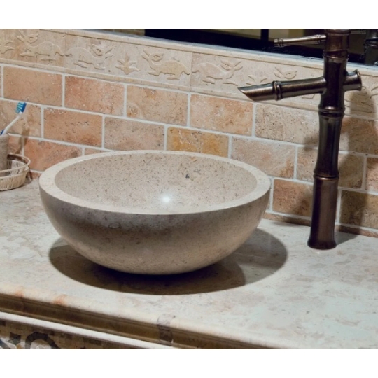 Lavabo Kanly MAR11N Đặt Bàn Đá Tự Nhiên 400x150 mm