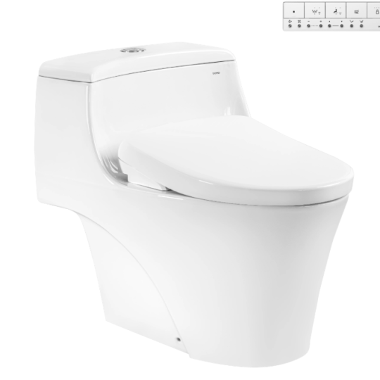 Bàn cầu 1 khối kèm nắp rửa điện tử WASHLET dòng S7 – TCF47360GAA MS823CDRW23
