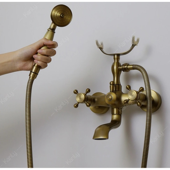 Vòi Sen Tắm Kanly GCS01 Nóng Lạnh Đồng Thau Cổ Điển