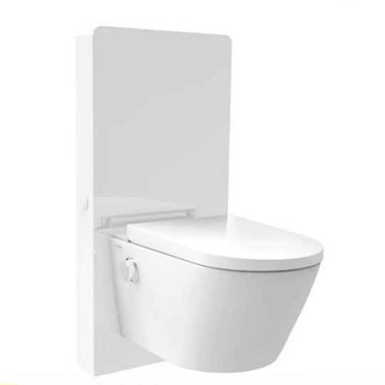 Bồn Cầu Điện Tử Viglacera Platinum P.16.320 Treo Tường Kính Trắng