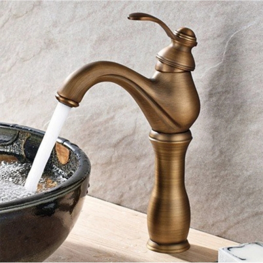 Vòi Lavabo Kanly GCA09 Nóng Lạnh Bằng Đồng Cổ Điển