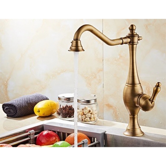 Vòi Rửa Chén Bát Kanly GCC06 Nóng Lạnh Bằng Đồng Cổ Điển