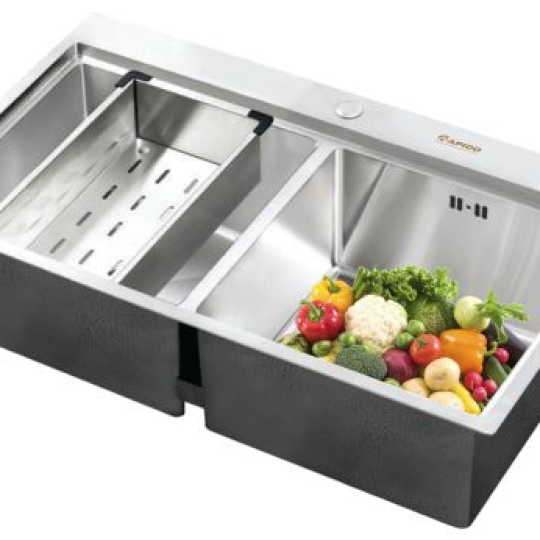 Chậu rửa bát inox 304 RS-8846-3ES (chậu đôi)