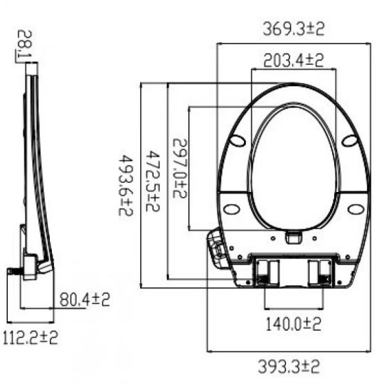 Nắp rửa điện tử American Standard Smart Washer M4A839