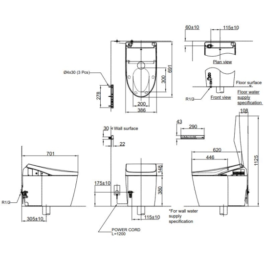 Bồn Cầu Neorest TOTO CS989VT/TCF9788WZ AH Thông Minh 