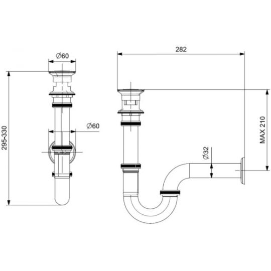 Siphon Xả Lật Viglacera VG814 (VGSP4)