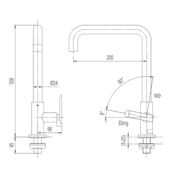 Vòi Rửa Chén Lạnh Inax SFV-30