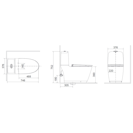 Bồn Cầu INAX AC-832/CW-S32VN Nắp Rửa Cơ