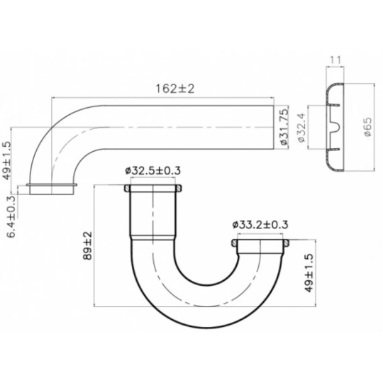 Ống Thải Nước Chữ P American Standard FFAS3939 240mm