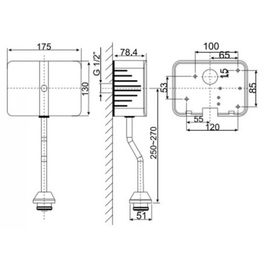 Van Xả Cảm Ứng Bồn Tiểu American Standard WF-8619 220V
