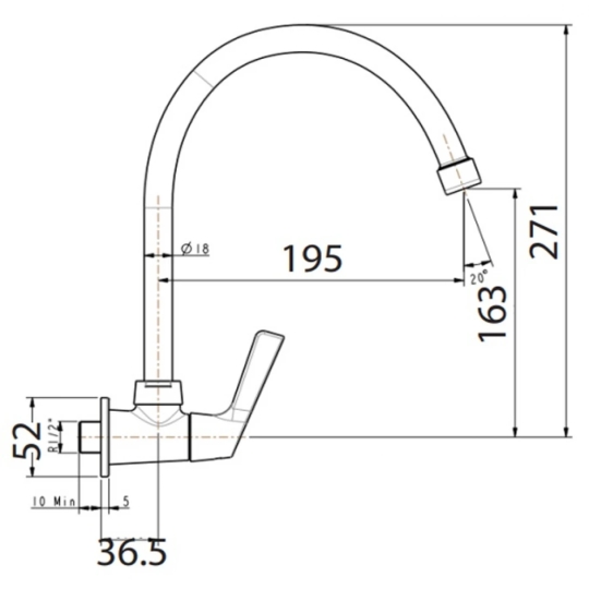 Vòi Rửa Chén Bát American Standard WF-T607 Lạnh