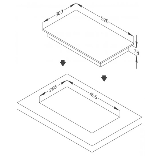 Bếp Ga Malloca MDG 301 Mặt Kính 1 Bếp Domino