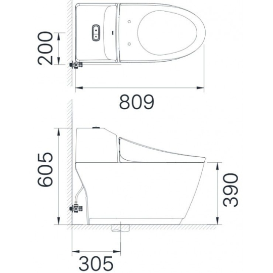 Bồn Cầu Nắp Điện Tử INAX AC-1032/CW-H18VN -AVK HUY HOÀNG