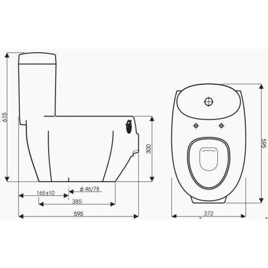 Bồn Cầu Trẻ Em Thiên Thanh Piggy 1 Khối Xả Nhấn