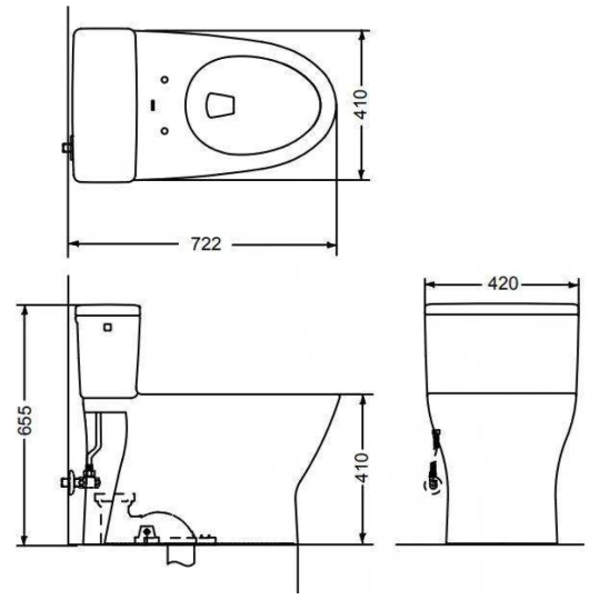 Bồn Cầu Điện Tử TOTO MS188VKW14 Nắp Washlet TCF24410AAA