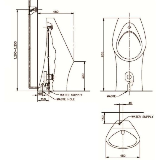 Bồn Tiểu Nam Namh SVU24802000N01 Đặt Sàn
