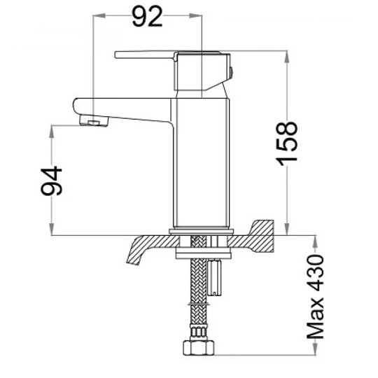 Vòi Lavabo Caesar B590CU Nóng Lạnh
