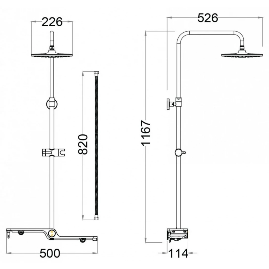 Bộ Phụ Kiện Vòi Sen Đứng CAESAR BS126