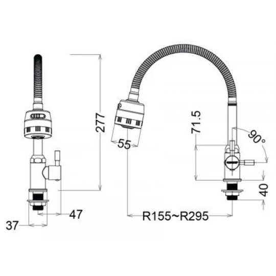 Vòi Bếp Lạnh CAESAR K025C  gắn chậu 