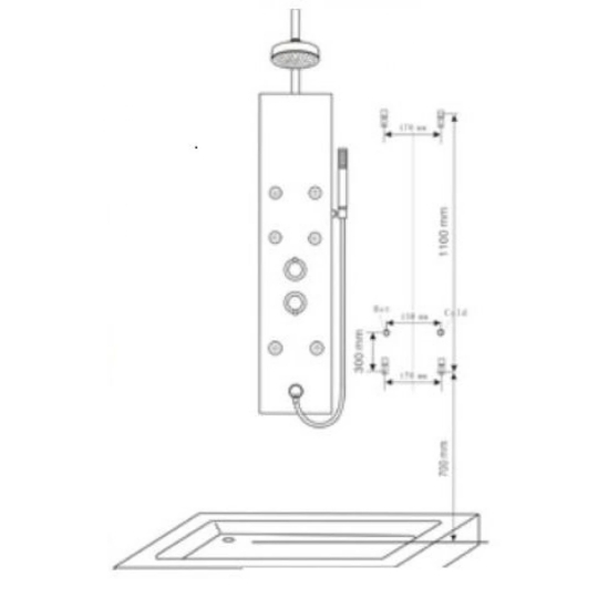 Vòi Sen Thuyền CAESAR SP132 Nóng Lạnh