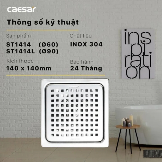 Thoát Sàn CAESAR ST1414 (Ø60)