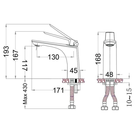 Vòi Lavabo Caesar B820CU Nóng Lạnh