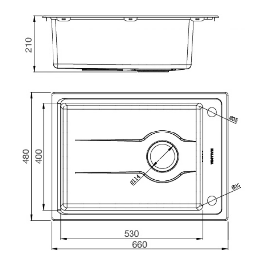 Chậu Rửa Malloca MS 5066W Inox 304