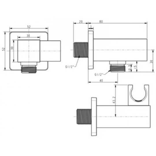 Gác Sen American Standard FFAS9143MB EasySET Vuông Màu Đen