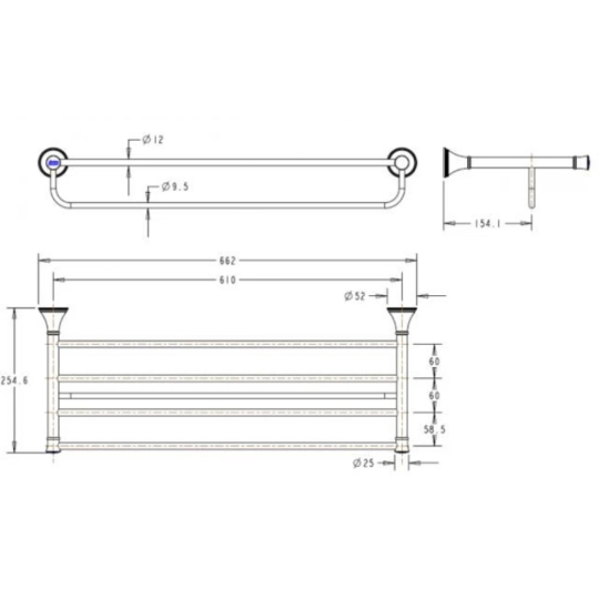 Kệ Khăn American Standard WF-0295 Heritage 2 Tầng