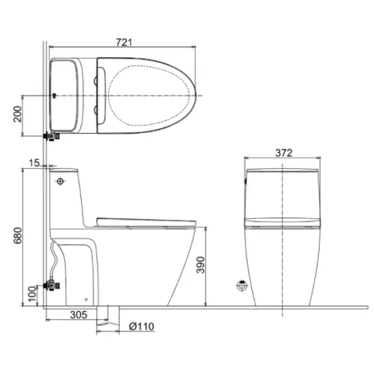 Bồn cầu 1 khối INAX ACT-902VN/BW1
