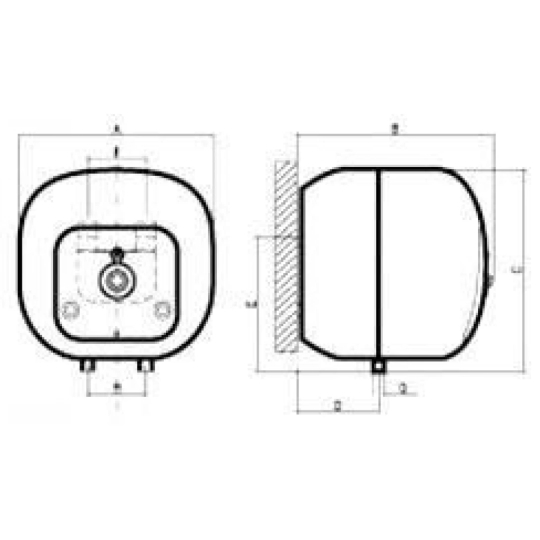 Bình Nước Nóng Ferroli Cubo E 15L Gián Tiếp Chống Giật