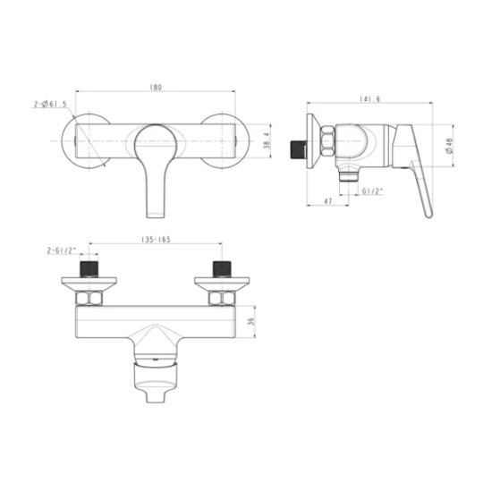 Vòi Sen Nóng Lạnh American Standard Active WF-3913