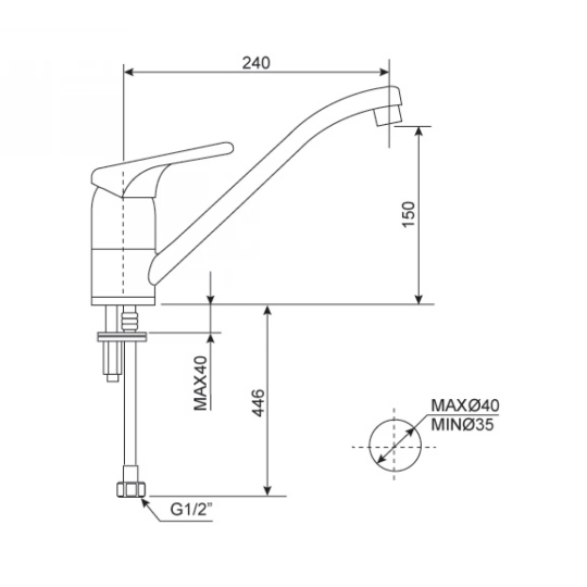 Vòi Bếp American Standard WF-5637 Ceraplan Nóng Lạnh