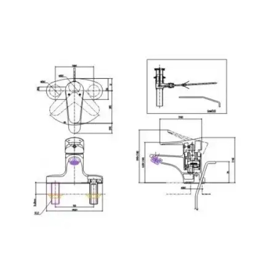 Vòi chậu lavabo nóng lạnh INAX LFV-1001S
