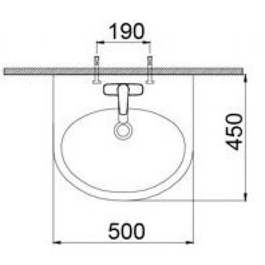 Chậu Lavabo Caesar L2152 Treo Tường 500x450 mm