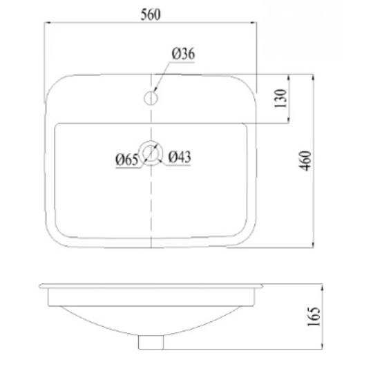 Chậu Rửa Lavabo CAESAR L5019 Dương Vành