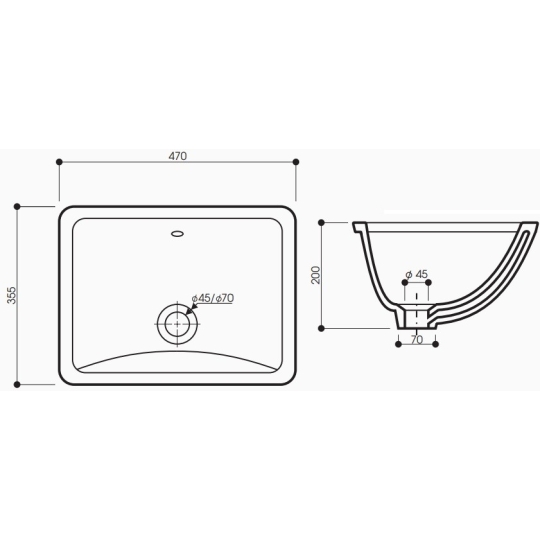 Chậu Rửa Mặt Lavabo Thiên Thanh LB02 Âm Bàn